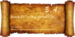 Benkóczky Arnót névjegykártya